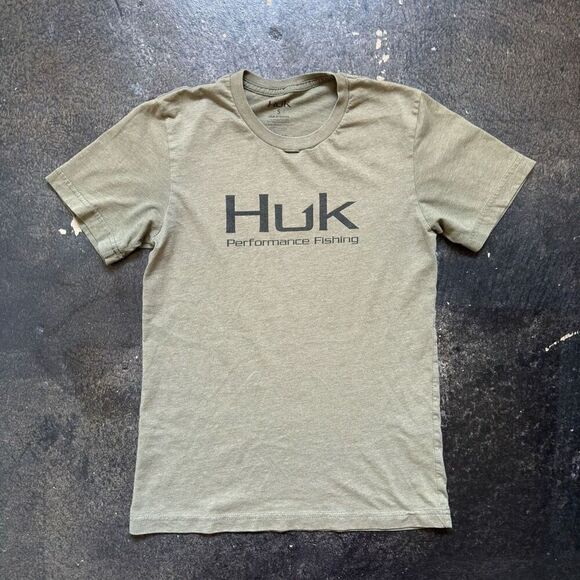 Huk Short Sleeve T-Shirt Classic Logo Performance Fishing Size Small USA Strong - Picture 2 of 10